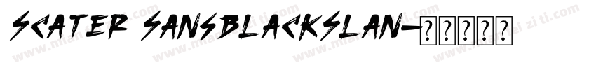 Scater SansBlackSlan字体转换
